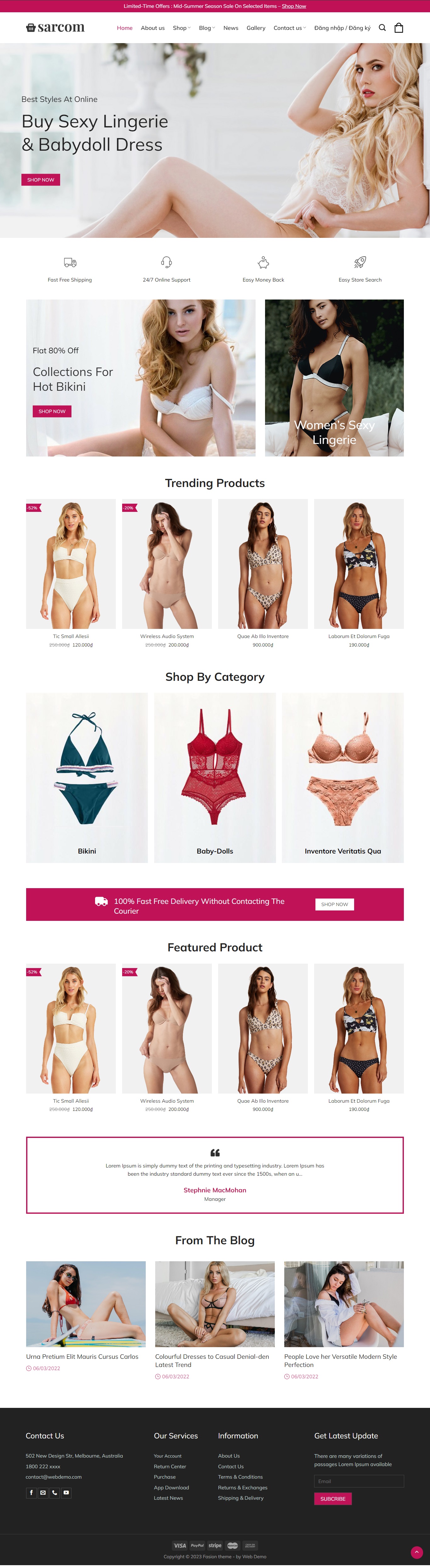 theme wordpress thoi trang noi y