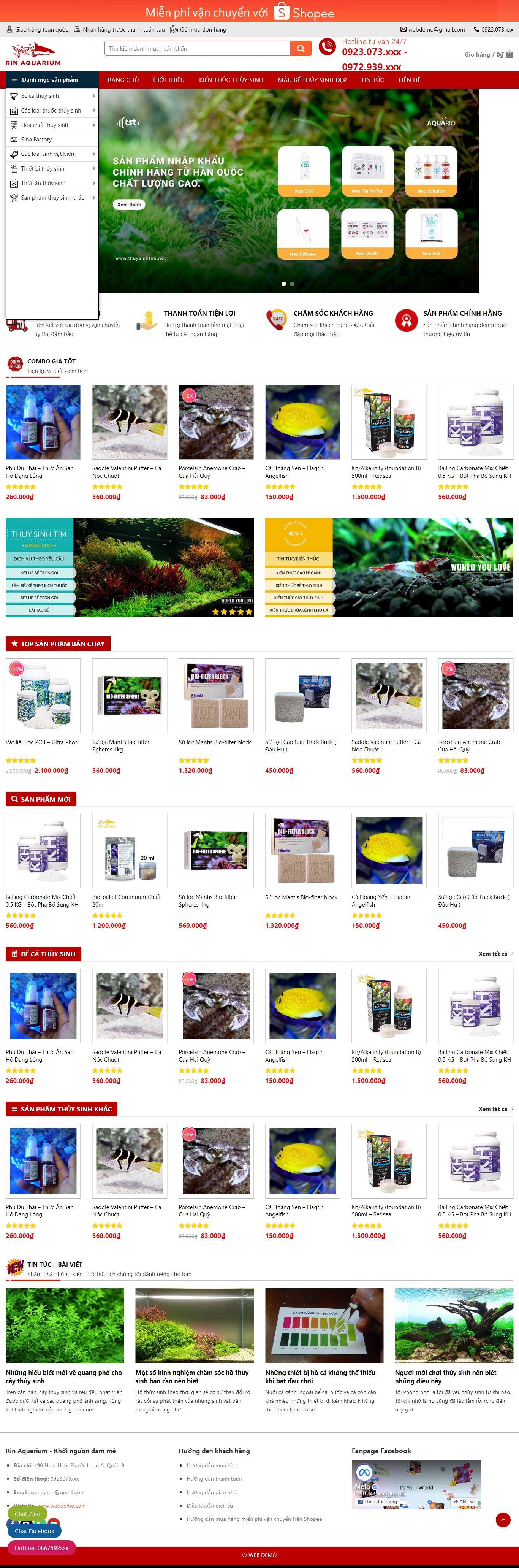 theme wordpress thuy sinh ca canh