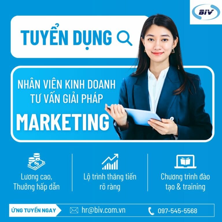 Bai dang Instgram Tuyen dung Chuyen nghiep Hien dai Xanh lam 1