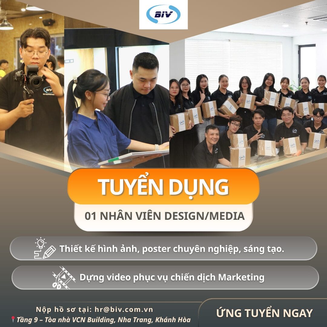 TUYỂN DỤNG: NHÂN VIÊN DESIGN/MEDIA Tuyen dung Design.Media