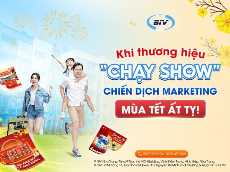 biv marketing cham soc fanpage mua tet ruc ro don xuan doanh thu bung no